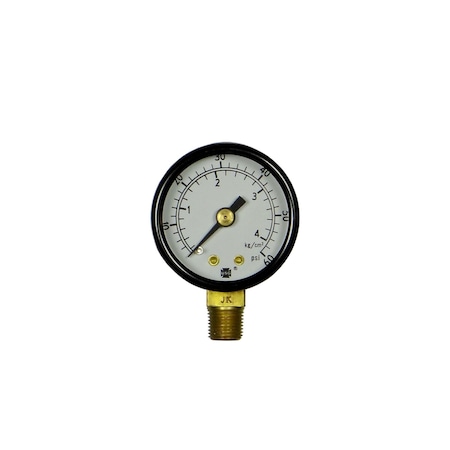 BEDFORD PRECISION PARTS Bedford Precision Gauge 1/8in NPT Bottom Mount, 0-60 PSI, 1-1/2in - Replacement for Graco 28-1358